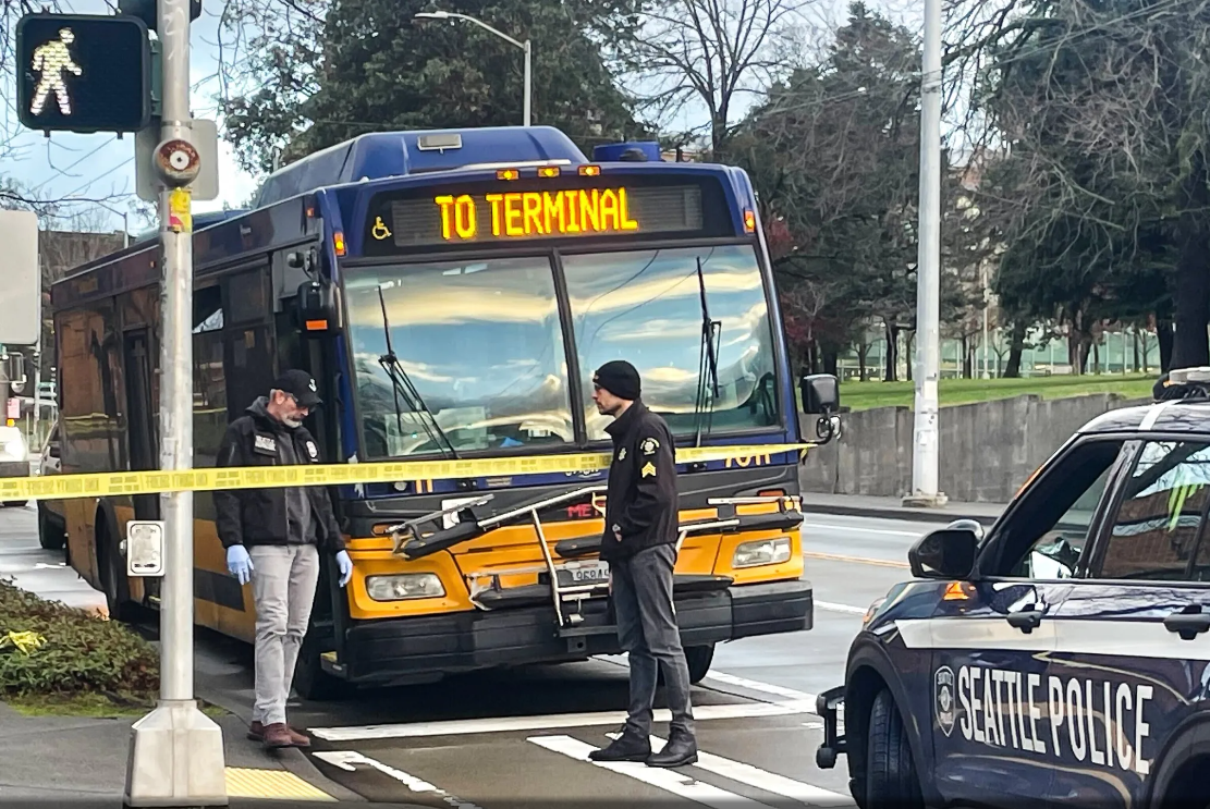 Bus at Seattle crime scene