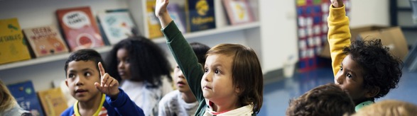 diverse children school class learning