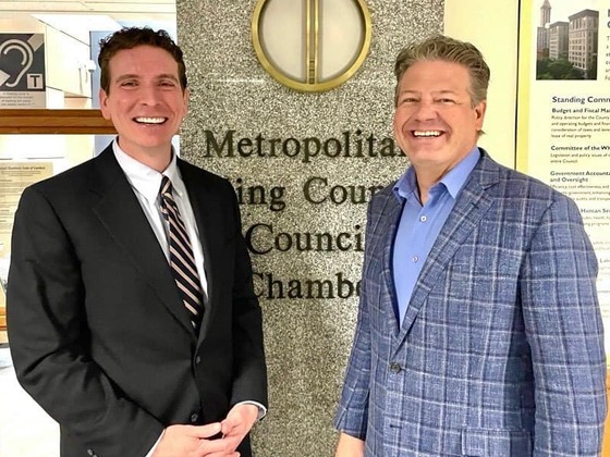 Councilmember Dun with Paul Graves