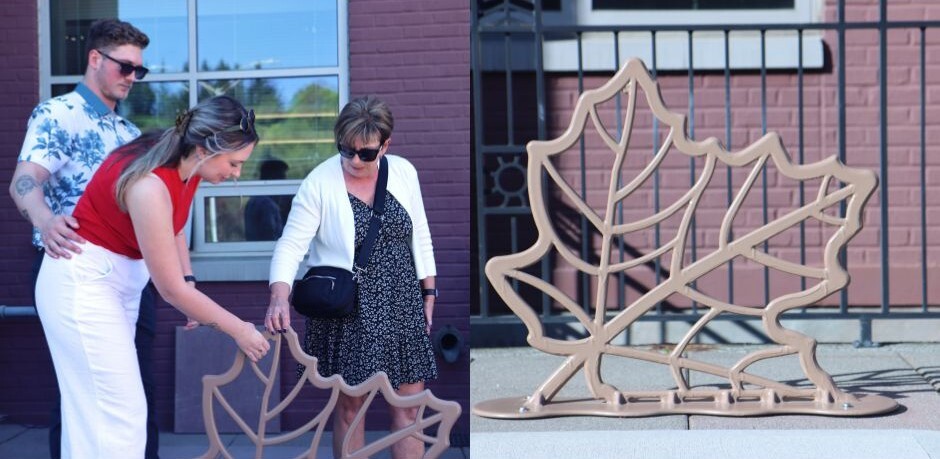 Colmant bike rack memorial collage