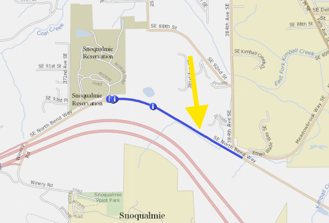 North Bend Way paving location