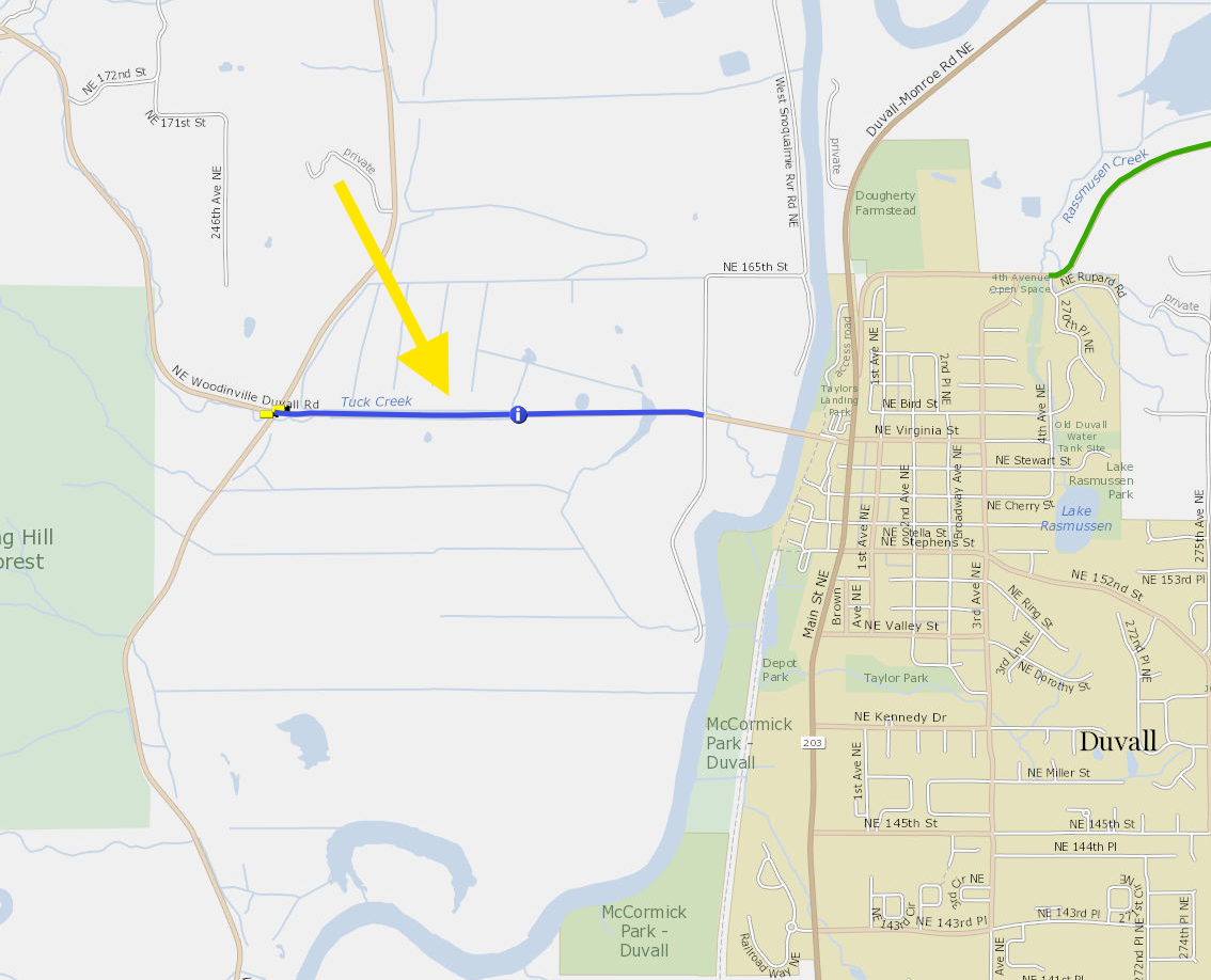 Duvall Slough restrictions location