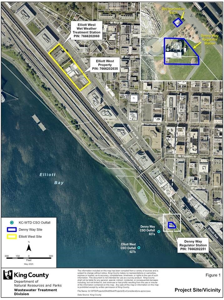 Map of Elliott West Upgrade location and Denny Regulator Station that are subject to SEPA DNS
