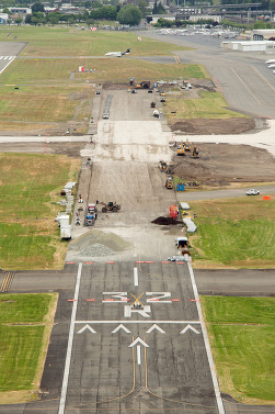 Runway 14L/32R construction