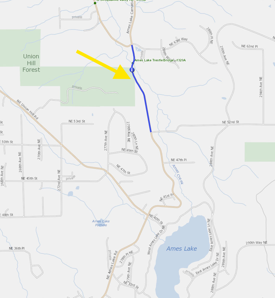 Ames Lake repair location