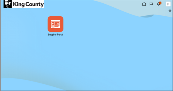 Image of the current landing page with colorful icon tiles