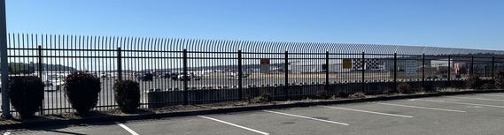 New fence from parking lot