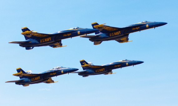 Blue Angels in formation 2025