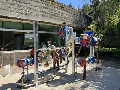 The Reduced Pressure Backflow Assemblies (RBPAs) and Pressure Relief Valves (PRVs) for City water at West Point.