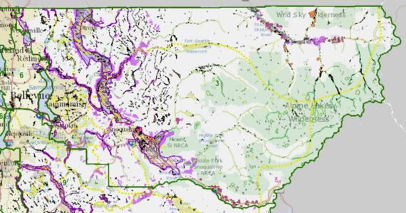 Critical areas in D3 map