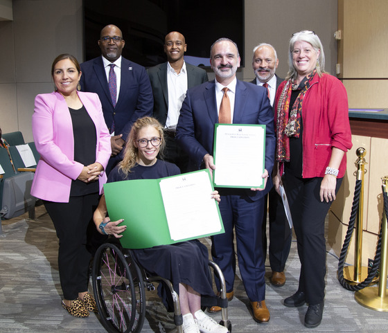 The King County Council presenting the Week without Driving proclamation