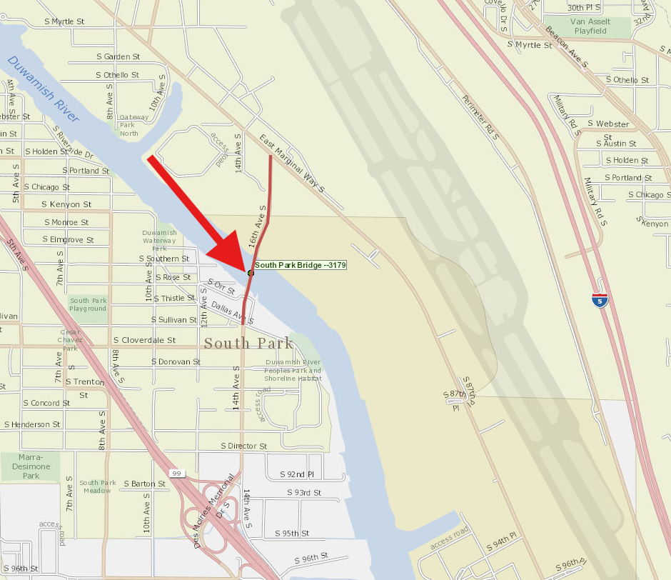 south Park Bridge location