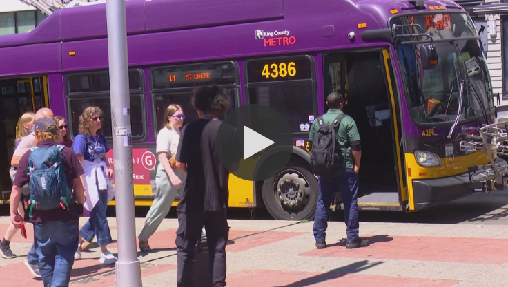 Screenshot of KING 5's coverage of transit safety