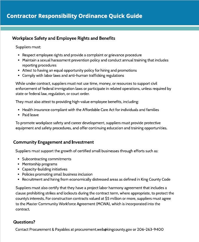 Responsible Contracting 2