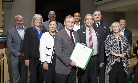 King County Council group photo with officials from the City of ALgona