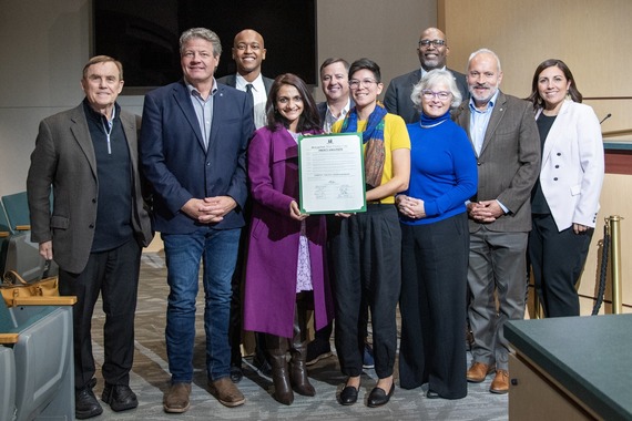 King County Council group photo for domestic violence awareness proclamation