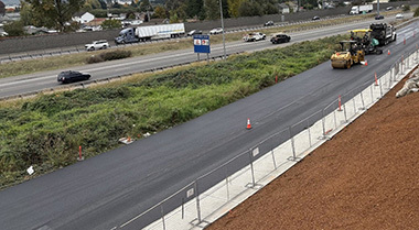 New paving on West Valley Highway South