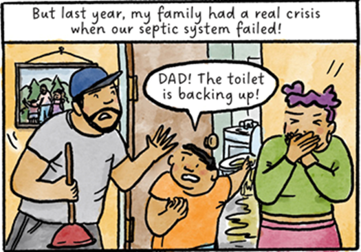 Panel from septic system comic