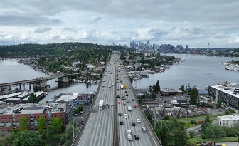 Revive I-5 ship canal bridge aerial view