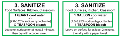 sanitize labels for spray bottles