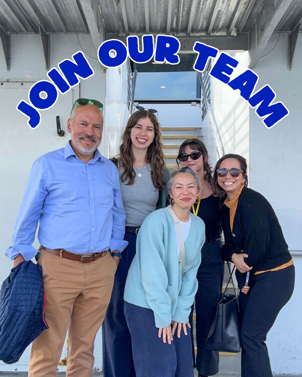 Join our team text over group photo of the D4 staff.