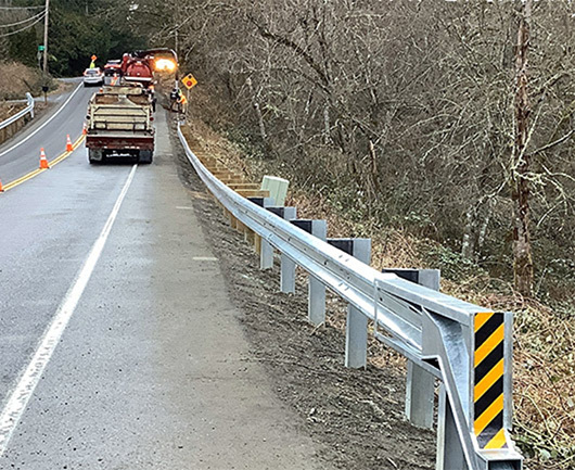 Installing new guardrail