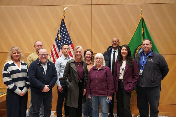 Councilmember Fain with Senator Patty Murray, Executive Zahilay, and South King County leaders