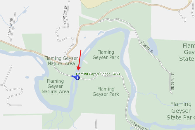 Flaming Geyser Bridge Map