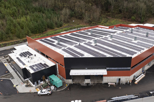 Aerial view of the South King County Recycling and Transfer Station facility. 