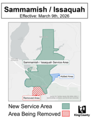 Map of new service area for Metro Flex