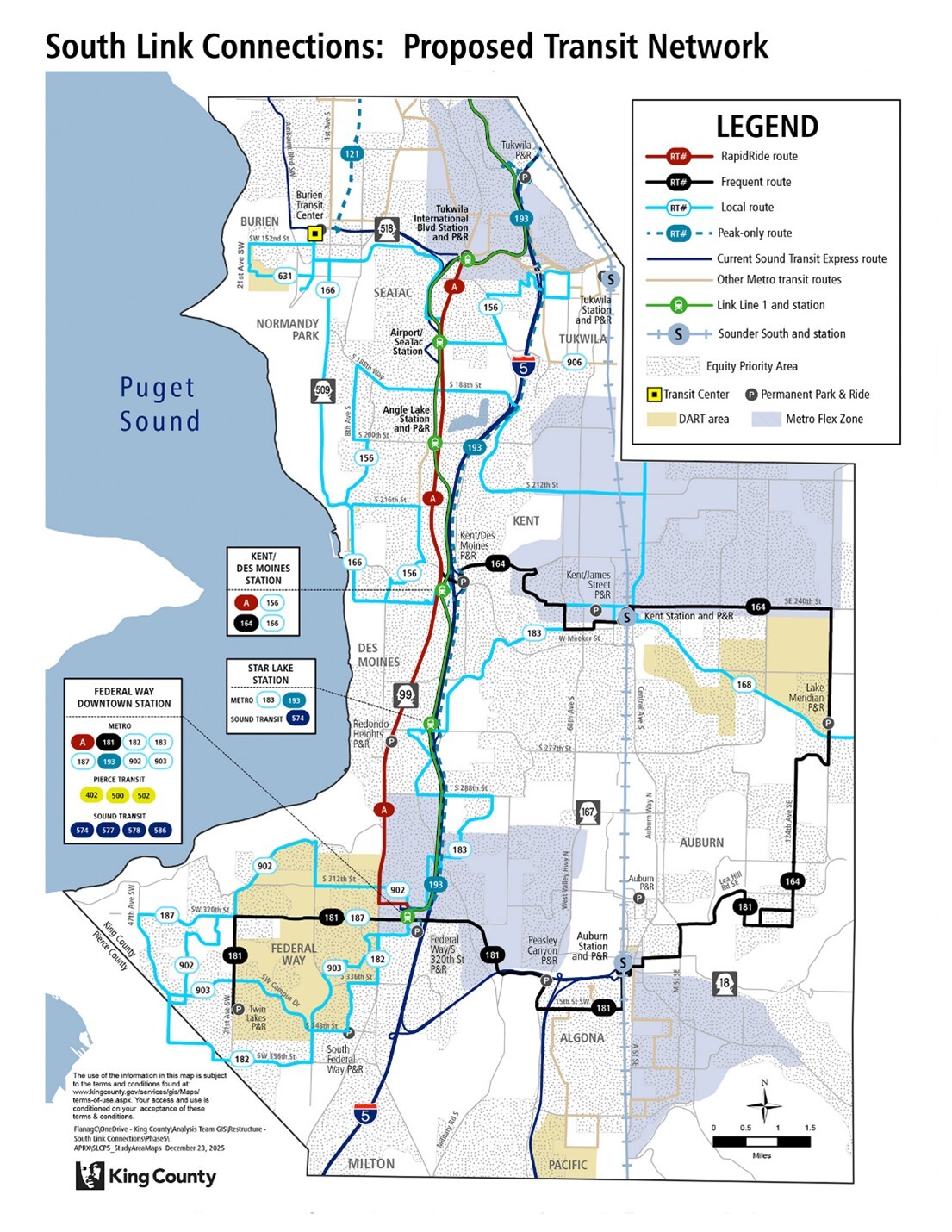 Photo of the changed bus routes with metro