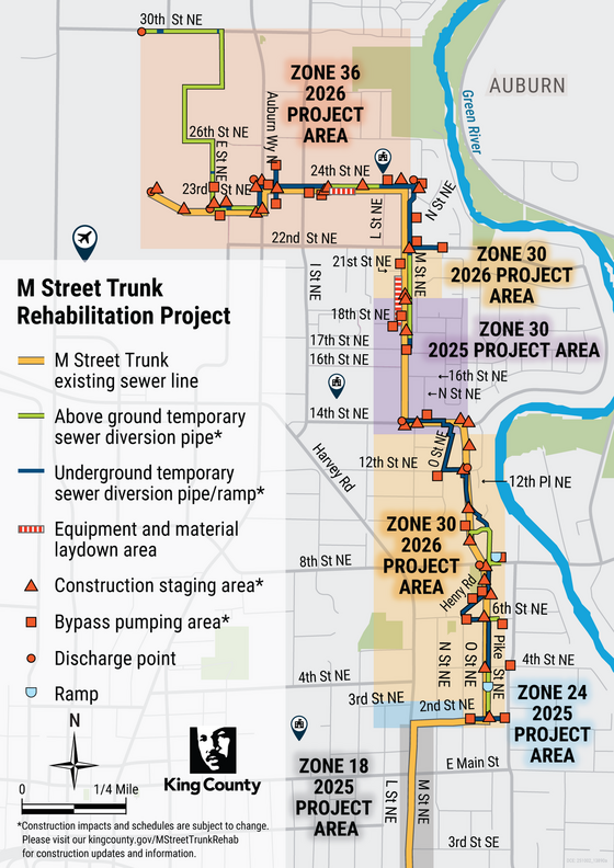 M St Trunk Rehabilitation Project Map