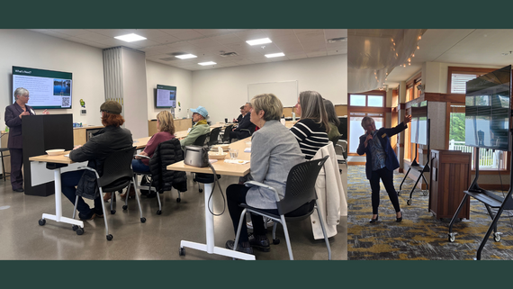 Chair Perry giving a presentation.