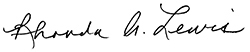 Signature of Councilmember Lewis