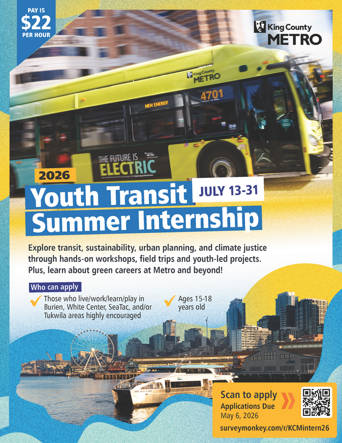 Youth Transit Summer Internship flyer