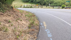 Roadway with a tight curve