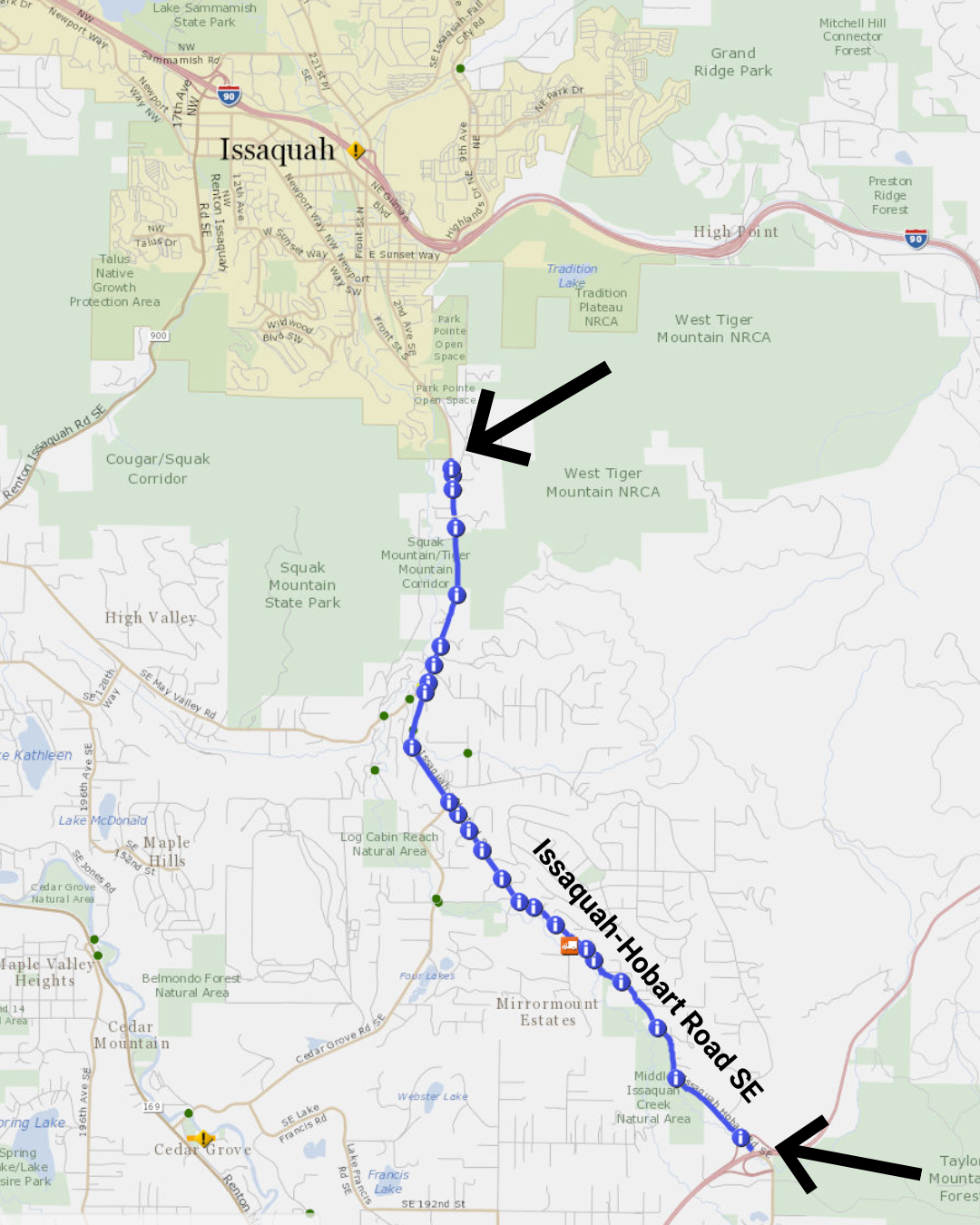 Map of the work area. 