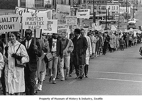 Seattle protest march.