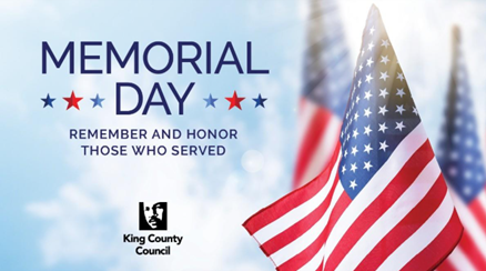 Happy Memorial Day with american flags