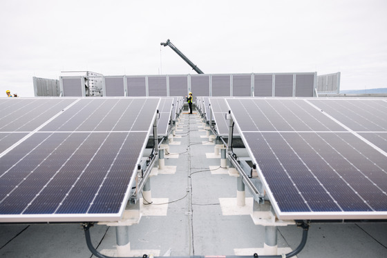 solar panels as part of the Power Quality Improvement project at West Point Treatment Plant