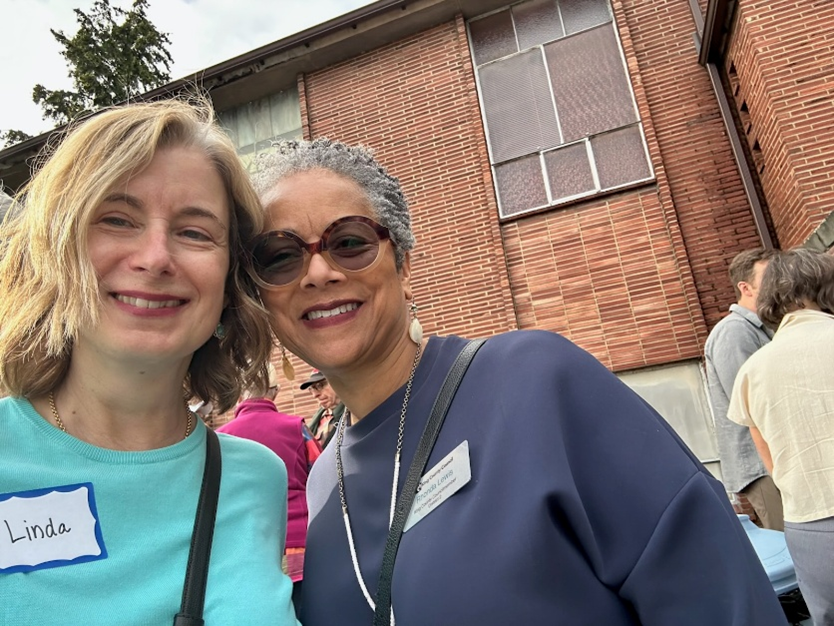 CM Lewis and Leschi constituent Linda Floyd at the Leschi Community Council’s annual BBQ.