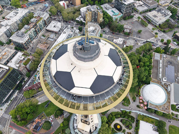 Photo of the top of the Space Needle