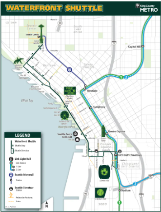 waterfront shuttle map