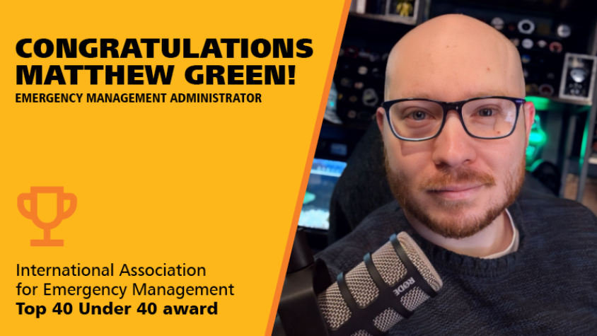 text: Congratulations Matthew Green Emergency Management Administrator International Assoc for Emergency Management