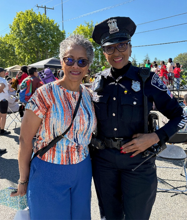 Councilmember Rhonda Lewis and Seattle Police Detective Denise "Cookie" Bouldin