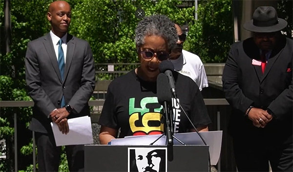 Screenshot from the King County Juneteenth Flag Raising ceremony.