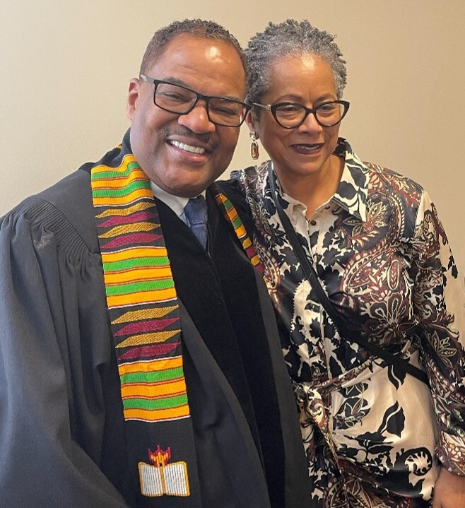 Councilmember Lewis alongside Nate Miles