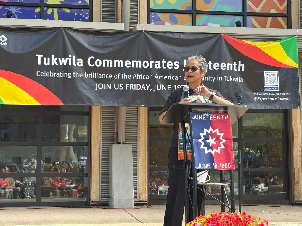 CM Lewis honoring Juneteenth at the 6th Annual Tukwila Celebration 