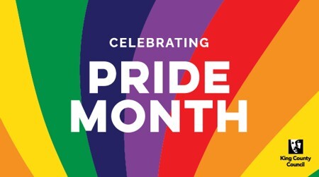 Celebrating Pride Month graphic