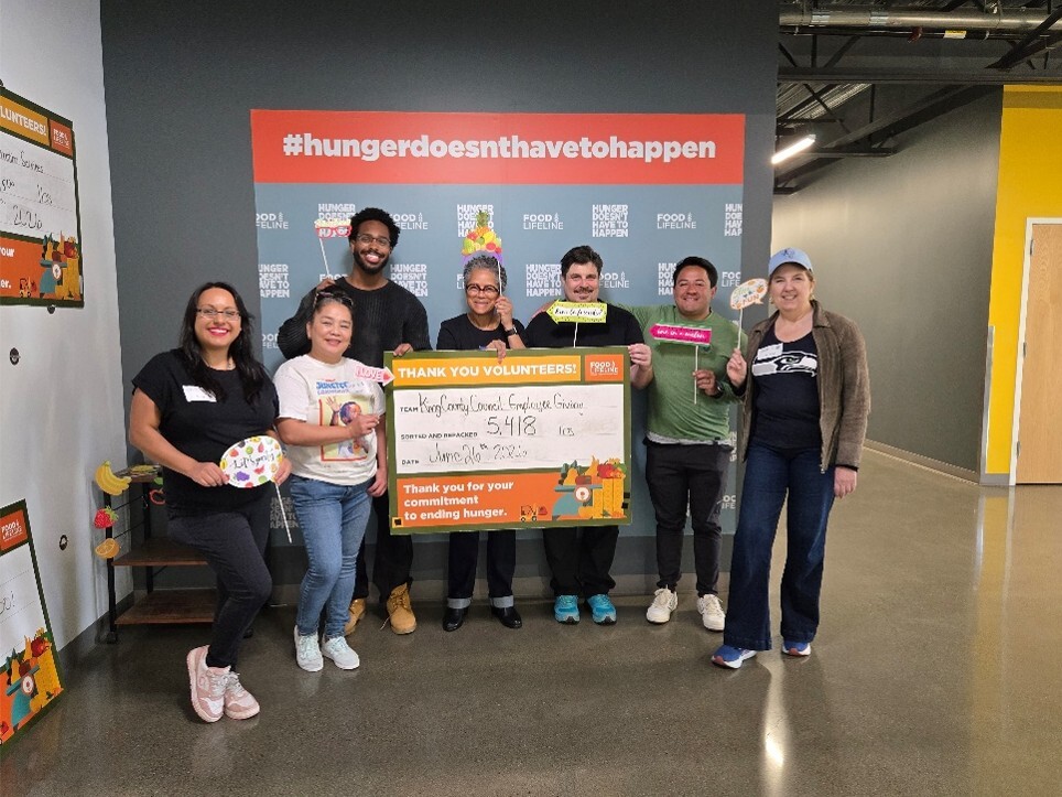 King County Volunteers celebrating their time at Food Lifeline